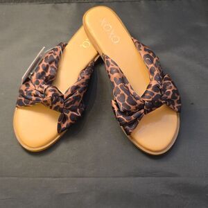 BRAND NEW XOXO SLIDE SANDALS with KNOTTED BOW SANDALS